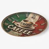 Italian Coffee Rustic Kitchen Vintage Espresso Pappteller (Schrägansicht)