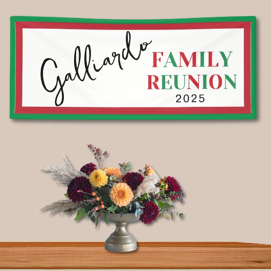 Italian Colors Family Reunion Banner