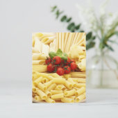 Italian cuisine. Pasta and tomatoes. Postkarte (Stehend Vorderseite)