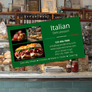 Italian Delicatessen Business Card Visitenkarte