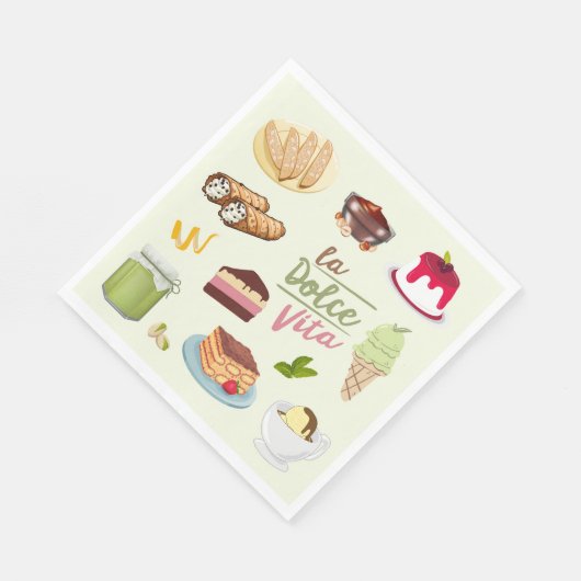 Italian Desserts Sweets Serviette (Ecke)