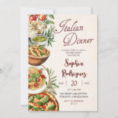 Italian Dinner Party Invitation Einladung (Vorderseite)