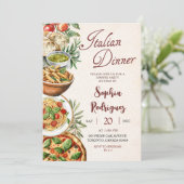 Italian Dinner Party Invitation Einladung (Stehend Vorderseite)