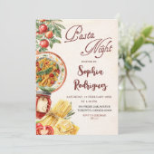 Italian Dinner Party Invitation Einladung (Stehend Vorderseite)