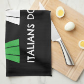 Italian do it better Moka Pot Coffee humor Geschirrtuch (Viertel Falte)