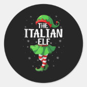 Italian Elf Christmas Girls Women Elf Squad Xmas F Runder Aufkleber (Vorderseite)