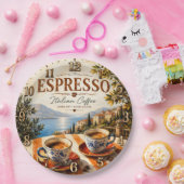 Italian Espresso Coffee Pappteller (Party)