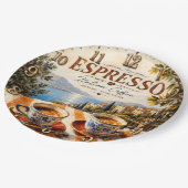 Italian Espresso Coffee Pappteller (Schrägansicht)