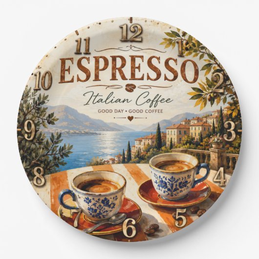 Italian Espresso Coffee Pappteller (Vorderseite)