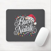 Italian Family Christmas Lights Red Santa Hat Buon Mousepad (Mit Mouse)