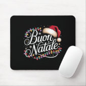 Italian Family Christmas Lights Red Santa Hat Buon Mousepad (Mit Mouse)