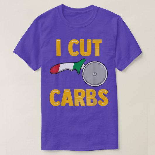 Italian Fitness Routine I Cut Carbs Funny Pizza Lo T-Shirt (Design vorne)