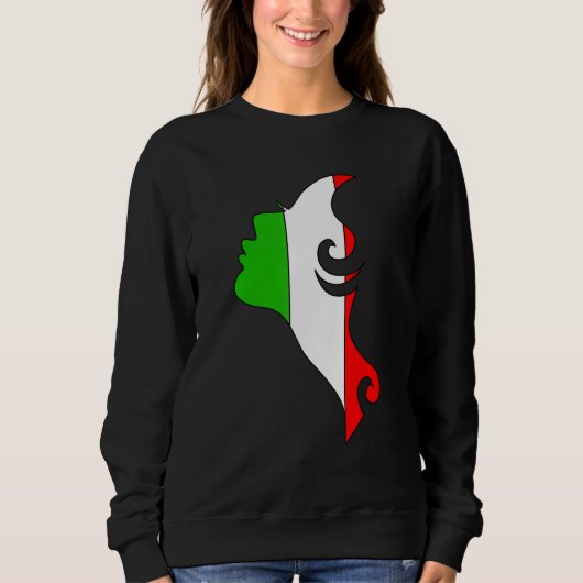 Italian Flag Boots Italy Naples Sweatshirt (Vorderseite)