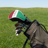Italian Flag Colors Surname Name Custom  Golf Headcover (In SItu)