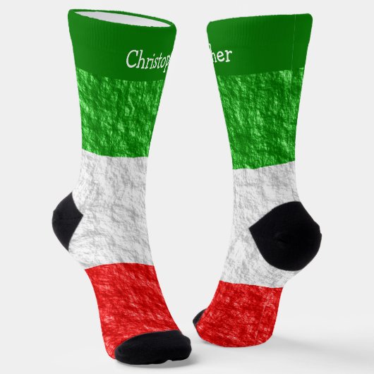 Italian Flag Design Socken (Gewinkelt)