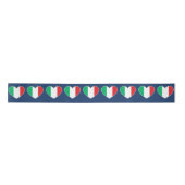 Italian Flag Hearts on Royal Blue Satinband (Vorderseite)