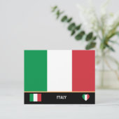 Italian Flag & Italian country travel / Italy Postkarte (Stehend Vorderseite)