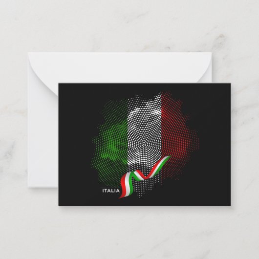 Italian flag mitteilungskarte (Vorderseite)