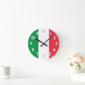 Italian Flag Wall Clock - Flag of Italy Runde Wanduhr (Zuhause)