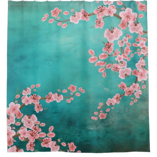 Italian Floral Elegance Shower Curtain Duschvorhang (Vorderseite)