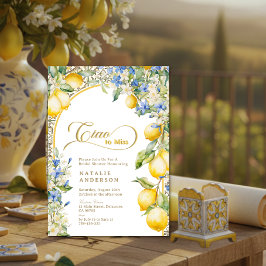 Italian Floral Lemon Ciao To Miss Bridal Shower Einladung