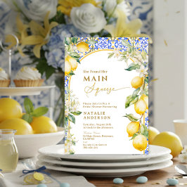 Italian Floral Lemon Main Squeeze Bridal Shower Einladung