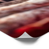 Italian food market with cheese and pepperoni wash poster (Ecke)