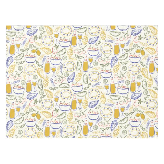 Italian Food Pattern Tischdecke (Vorderseite (Horizontal))