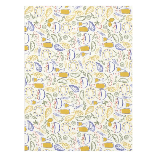 Italian Food Pattern Tischdecke (Vorderseite)