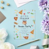Italian Food Pizza & Pasta Dinner Party Theme Acryleinladungen (In Situ (Hochzeit))