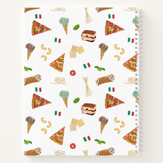 Italian Food Pizza Pasta Family Nonna Recipe Notizblock (Rückseite)