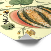 Italian Fruit Language Chart  Poster (Ecke)