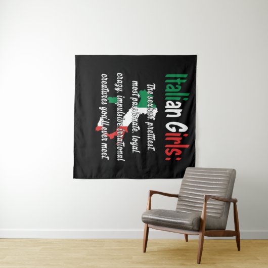 ITALIAN GIRLS FUNNY WANDTEPPICH (Beispiel (Horizontal))