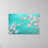 Italian Green Landscape with Soft Cherry Blossoms Leinwanddruck (Vorderseite)
