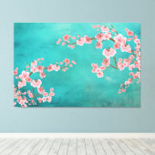 Italian Green Landscape with Soft Cherry Blossoms Leinwanddruck (Insitu (Holzboden))