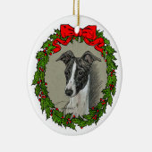 Italian Greyhound Art von Glenda S. Harlan Keramik Ornament (Rechts)