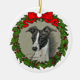 Italian Greyhound Art von Glenda S. Harlan Keramik Ornament
