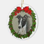 Italian Greyhound Art von Glenda S. Harlan Keramik Ornament (Links)