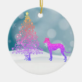 Italian Greyhound Christmas Keramik Ornament (Vorne)