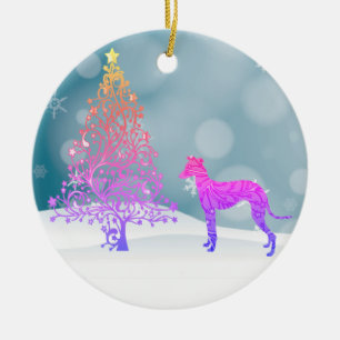 Italian Greyhound Christmas Keramik Ornament