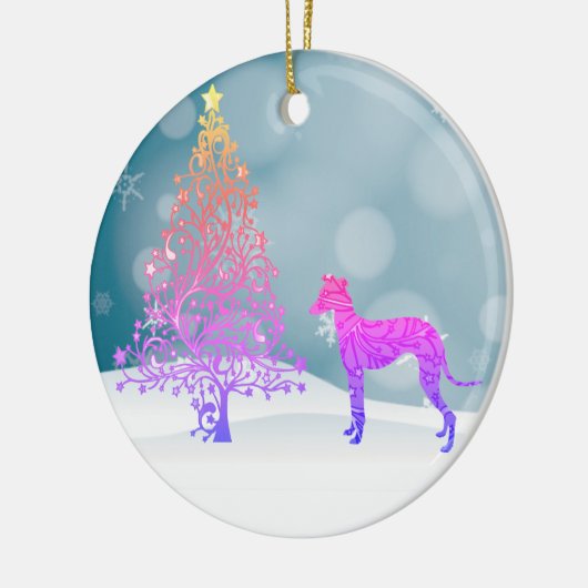 Italian Greyhound Christmas Keramik Ornament (Links)