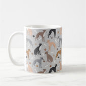 Italian Greyhound Dog Bones and Paws Coffee Mug Kaffeetasse (Links)