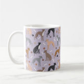 Italian Greyhound Dog Bones and Paws Kaffeetasse (Links)