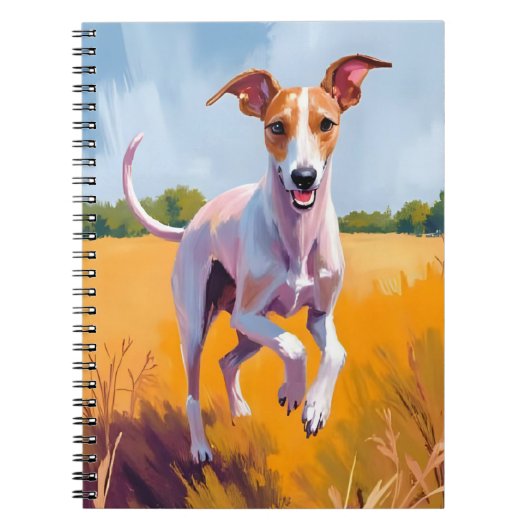 Italian Greyhound Dog Painting Pet Notizblock (Vorderseite)
