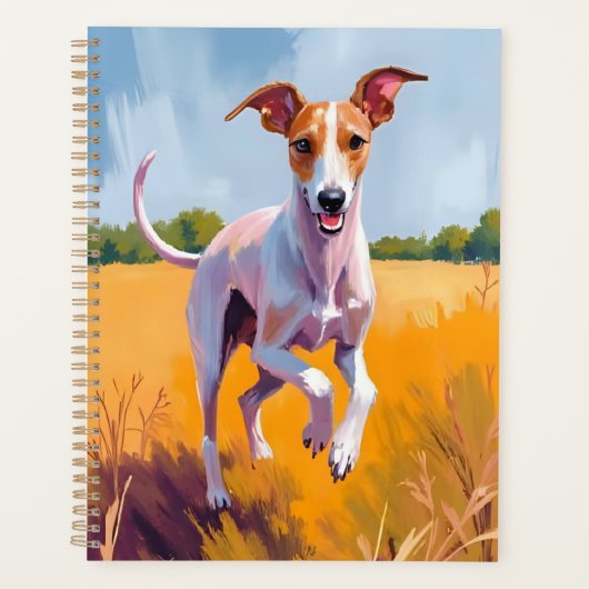 Italian Greyhound Dog Painting Pet Planer (Vorderseite)