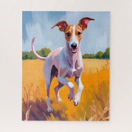 Italian Greyhound Dog Painting Pet Puzzle