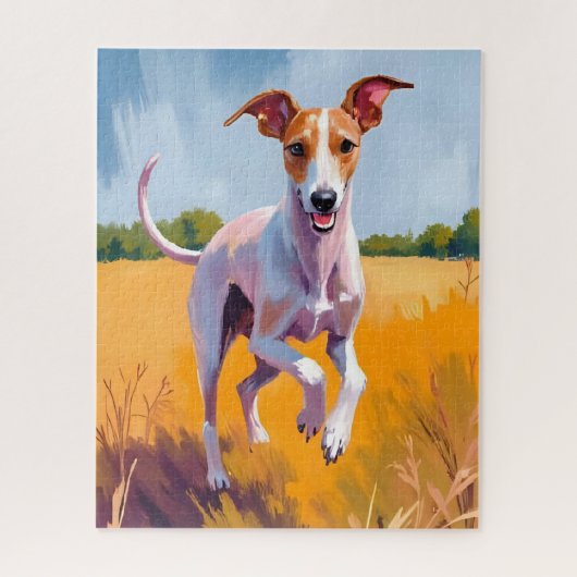 Italian Greyhound Dog Painting Pet Puzzle (Vertikal)