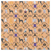 Italian Greyhound Halloween Iggy Joann Fabric Stoff (Nahaufnahme)