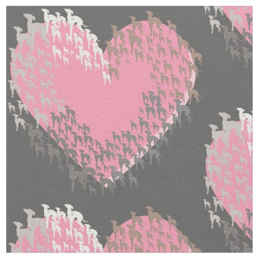 Italian Greyhound Heart Joann Fabric Stoff (Nahaufnahme)
