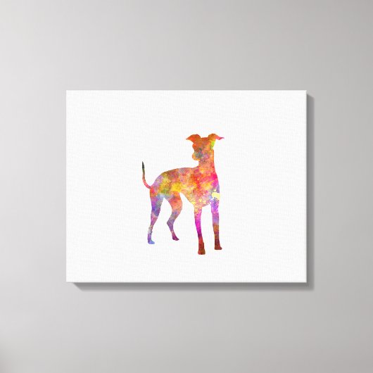 Italian Greyhound im Watercolor Leinwanddruck (Vorderseite)
